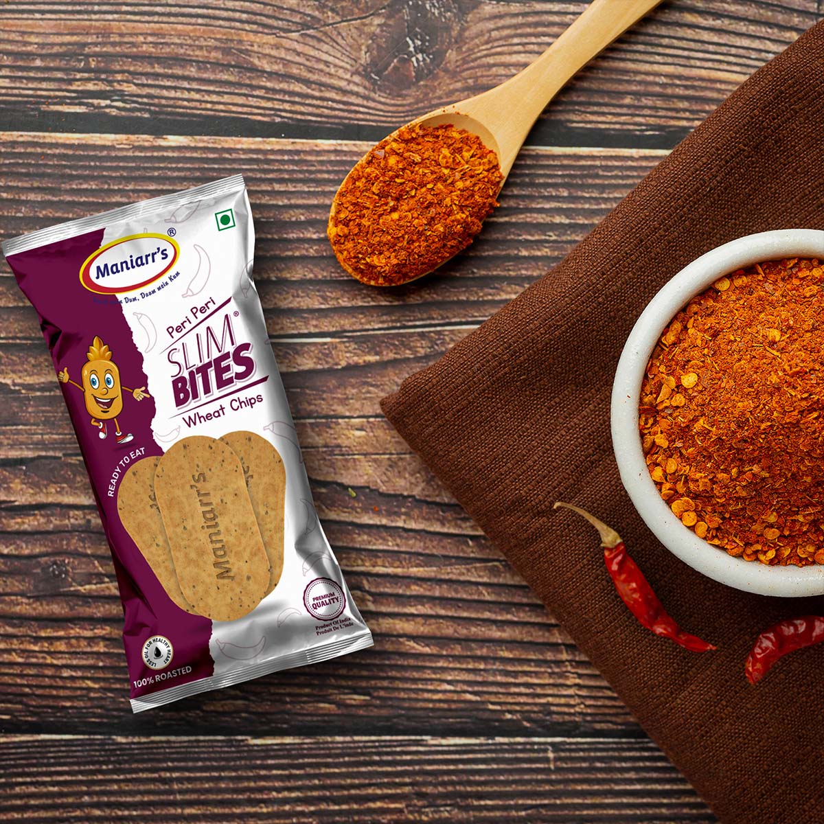 Maniarr's Peri Peri Mini Slim Bites Khakhra Healthy snacks (60Gm) Maniarr's Peri Peri Mini Slim Bites Khakhra Healthy snacks (60Gm)